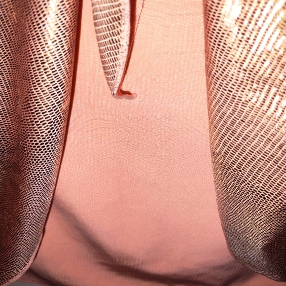 NWT AQUAMARINE Metallic Rose gold  Snakeskin  Sarong  Bathing Suit Cover Up - Picture 4 of 10